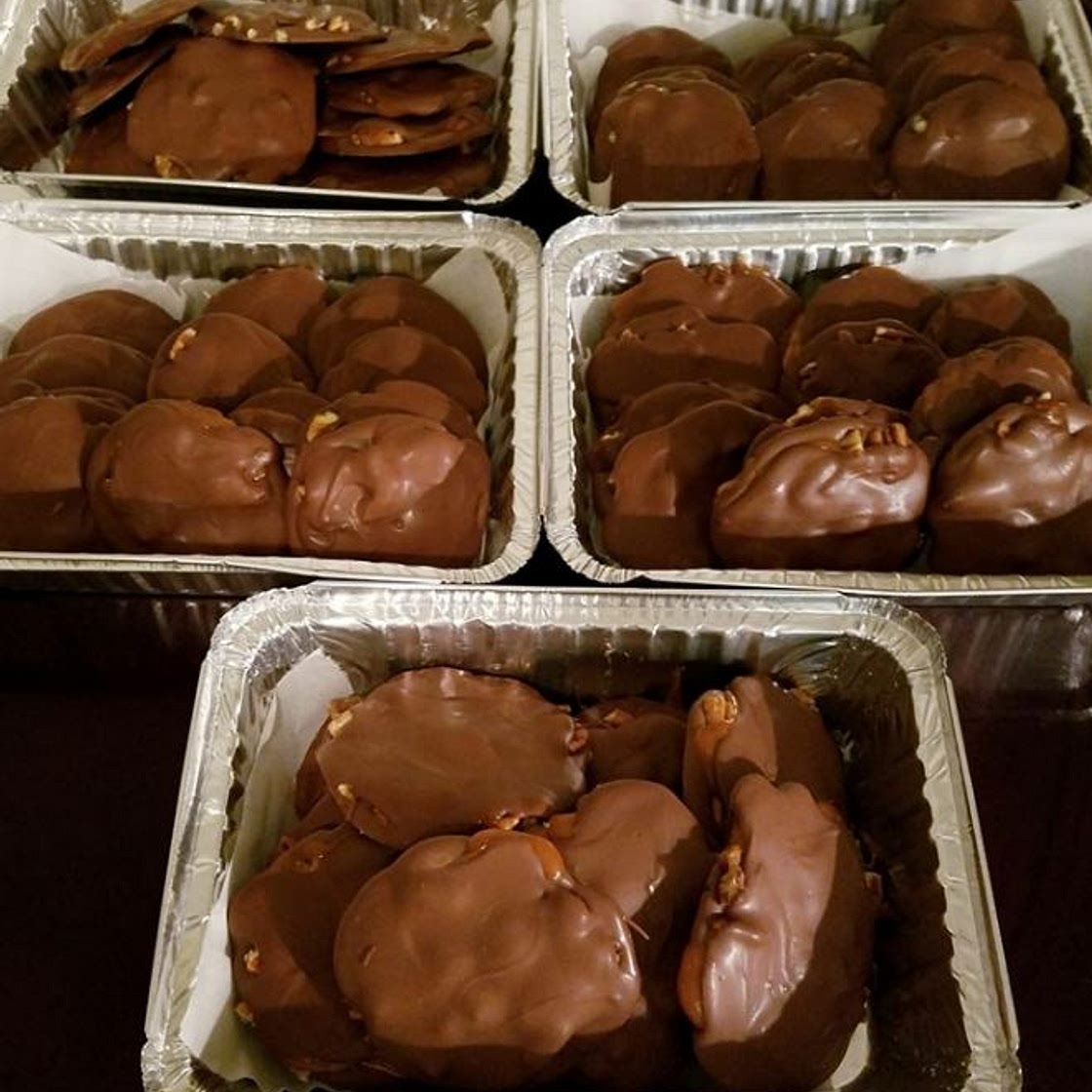 Homemade Turtle Candy With Pecans and Caramel