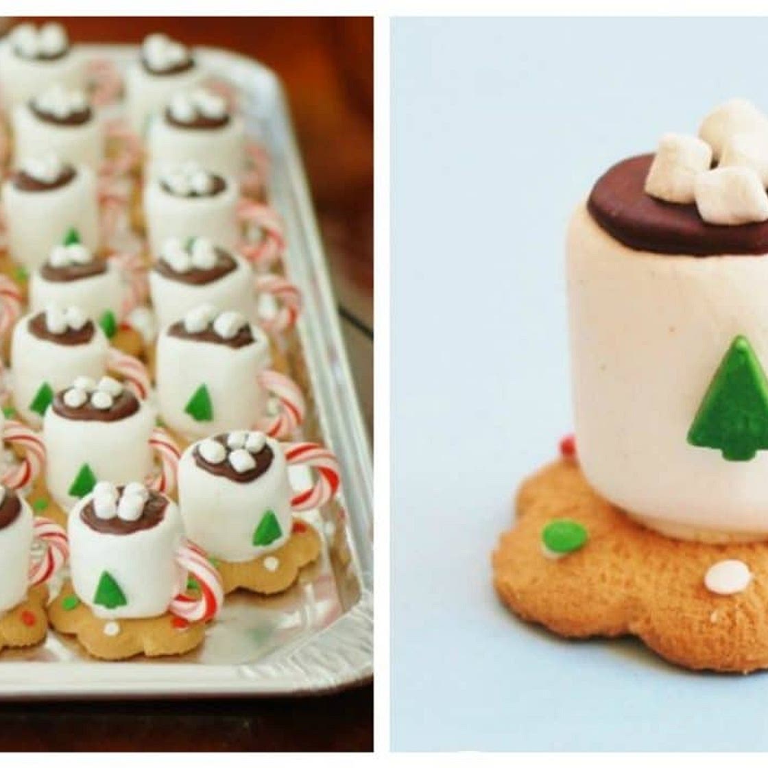 Hot Cocoa Cookie Cup Treats