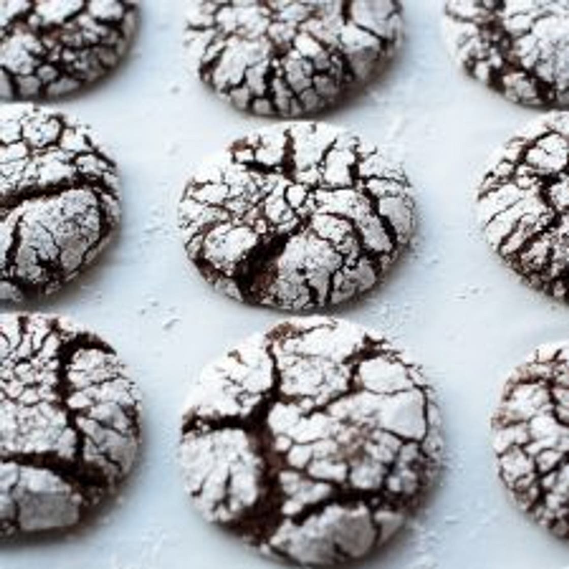Peppermint Chocolate Crinkle Cookies