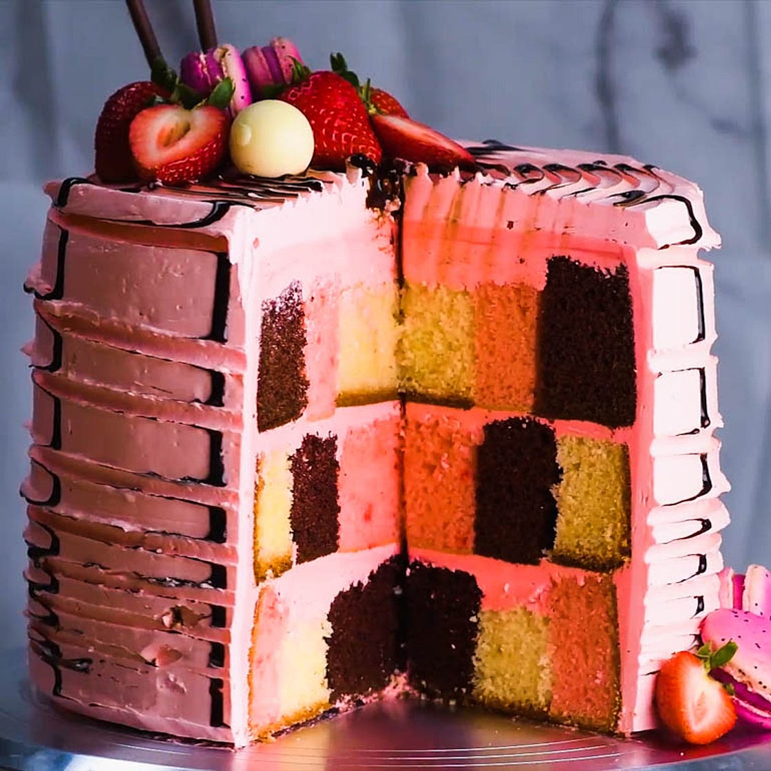 3 Yummy Flavors, 3 Clever Hacks, One Ultimate Neapolitan Cake!