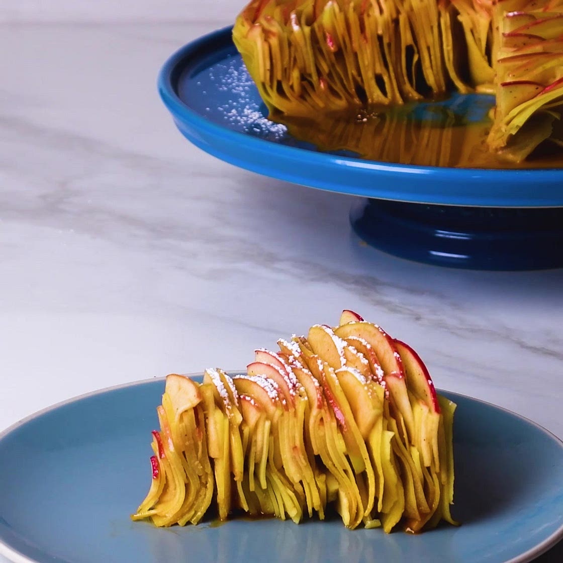 Apple Rose Crêpe Cake