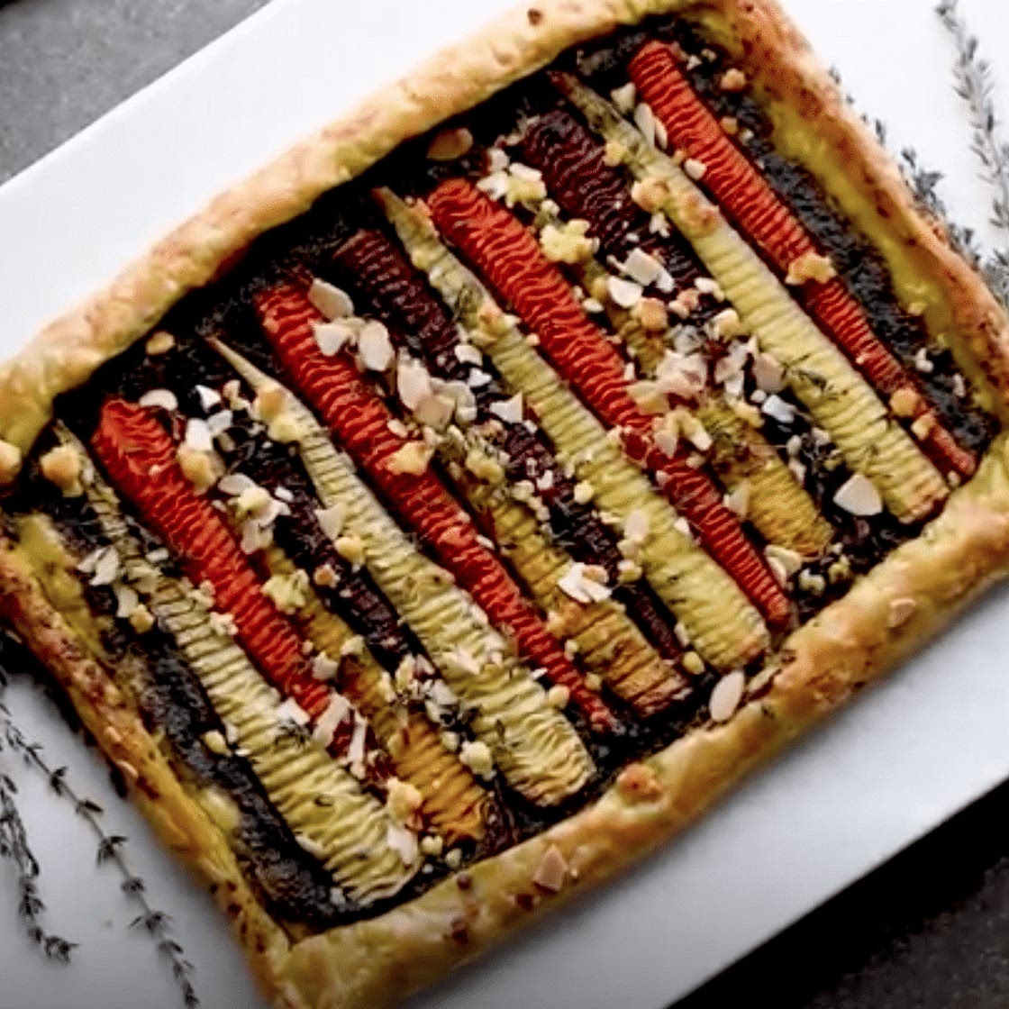Carrot Hasselback Tart