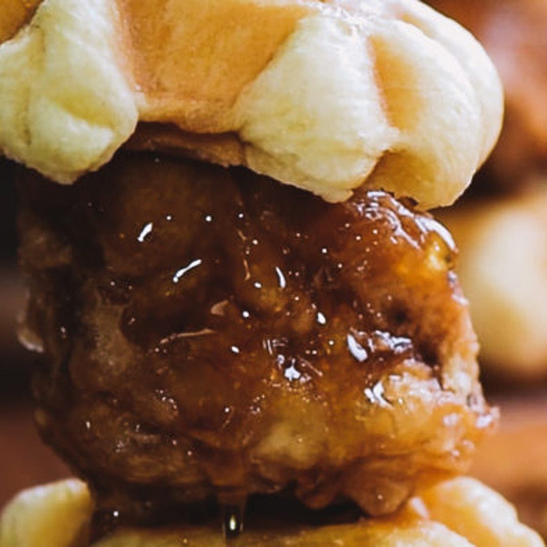Mini Chicken And Waffle Sliders