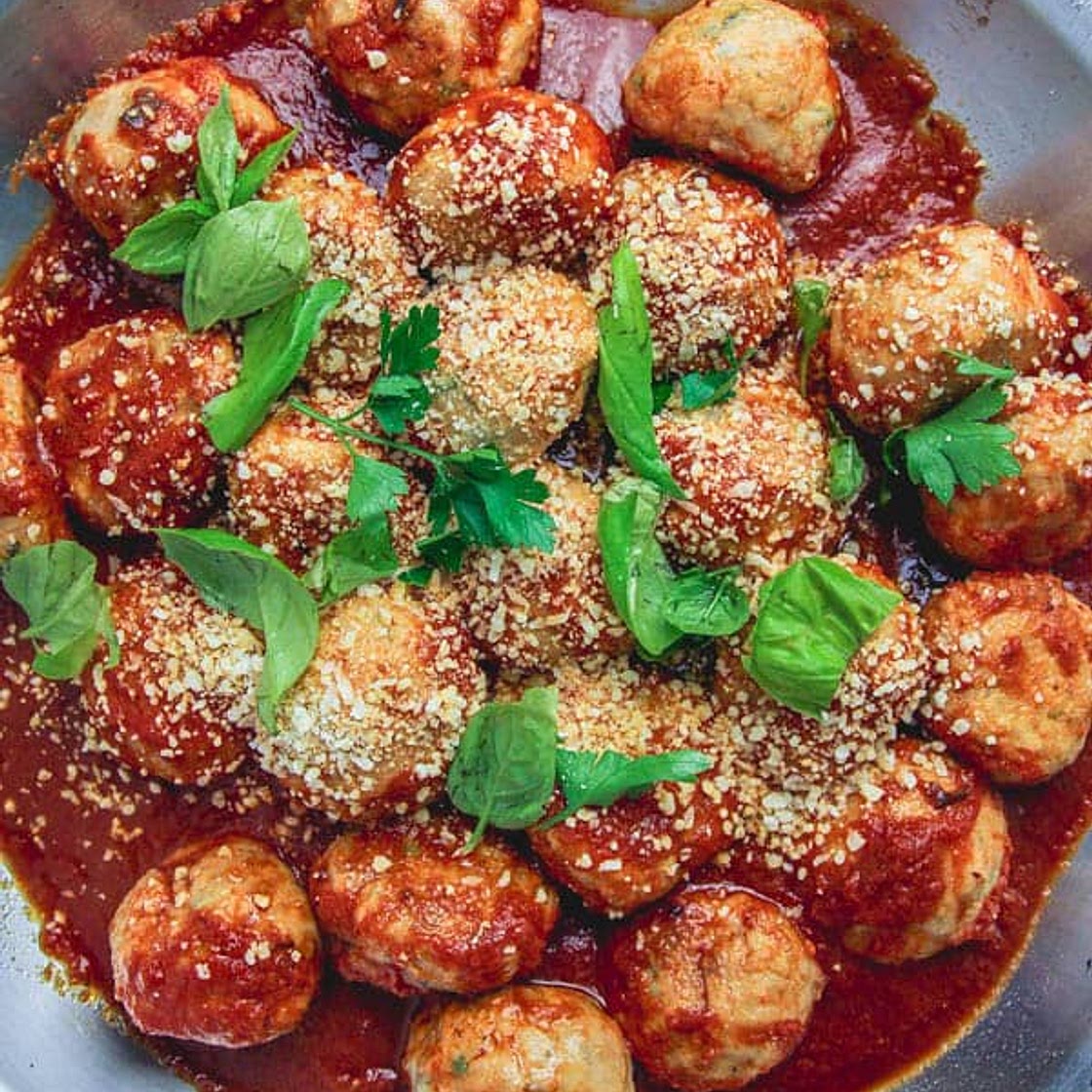 Baked turkey meatballs