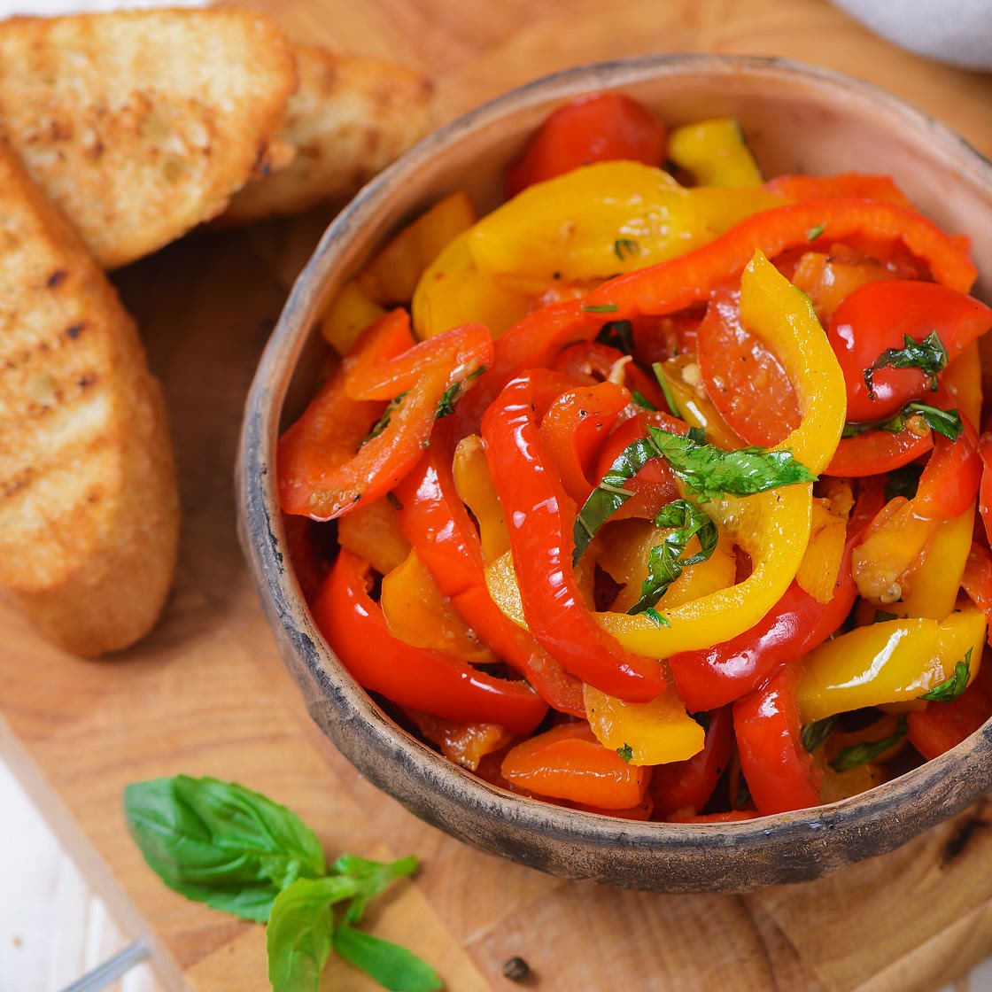 A Perfect Appetizer: Garlic and Herb Sautéed Peppers