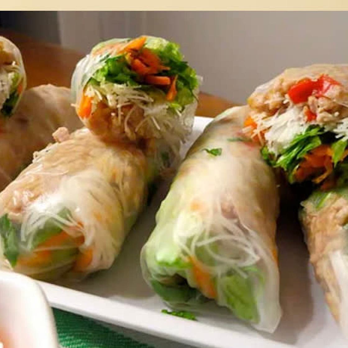Thai Chicken Rice Paper Rolls