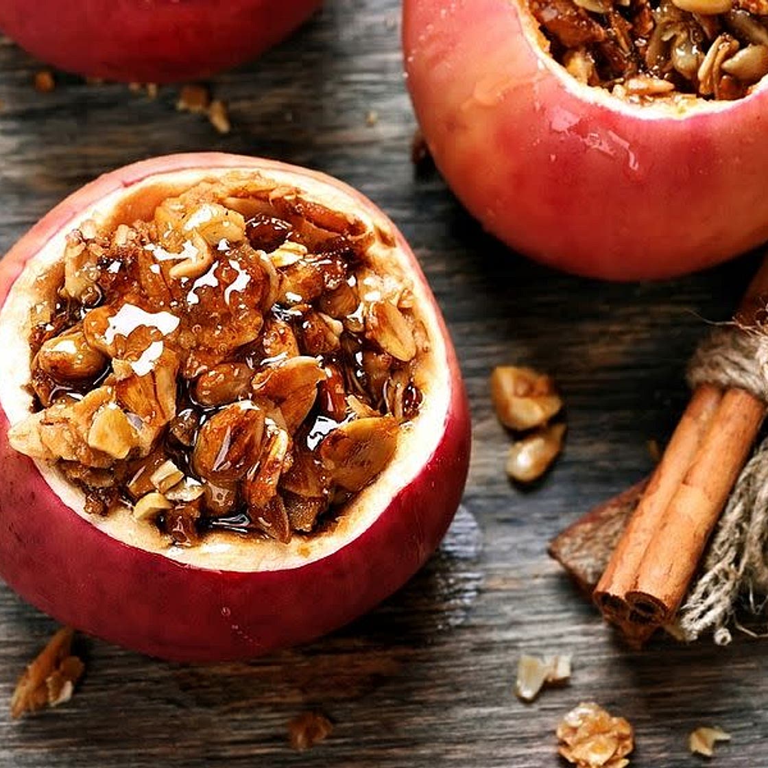 Gevulde appel uit de oven