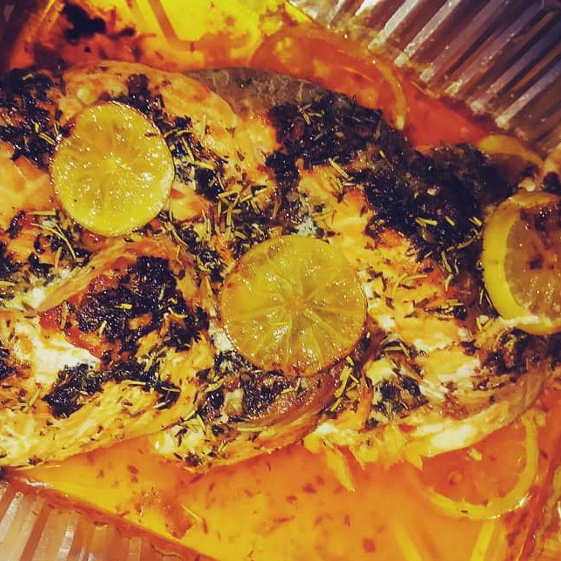 Garlic & herb Braided salmon
