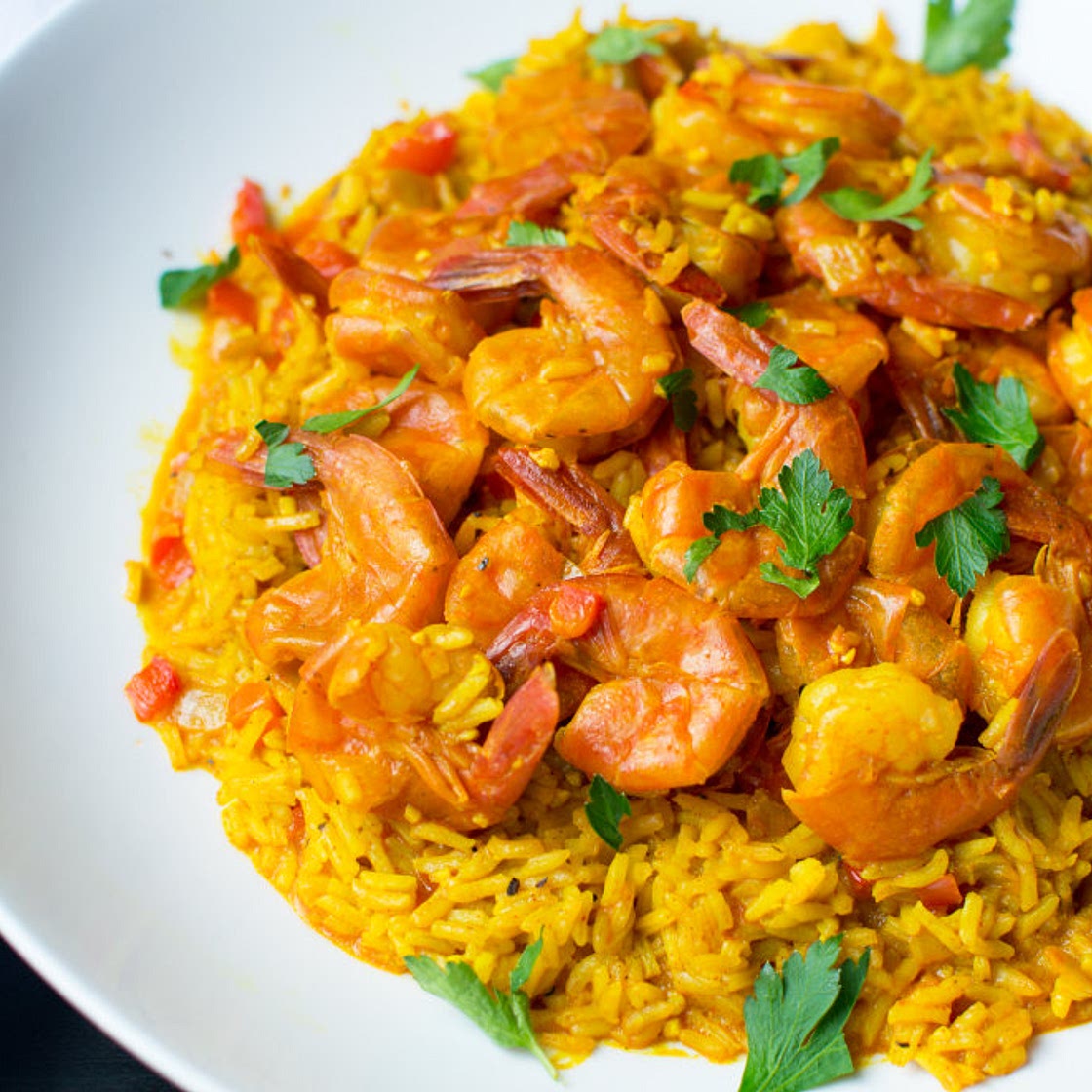 Pressure Cooker Shrimp Paella