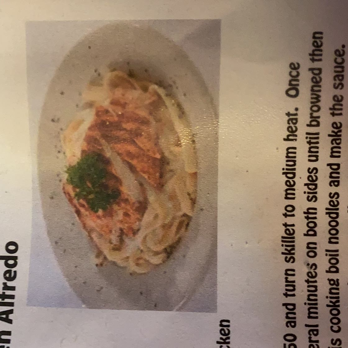 Blackened chicken Alfredo 