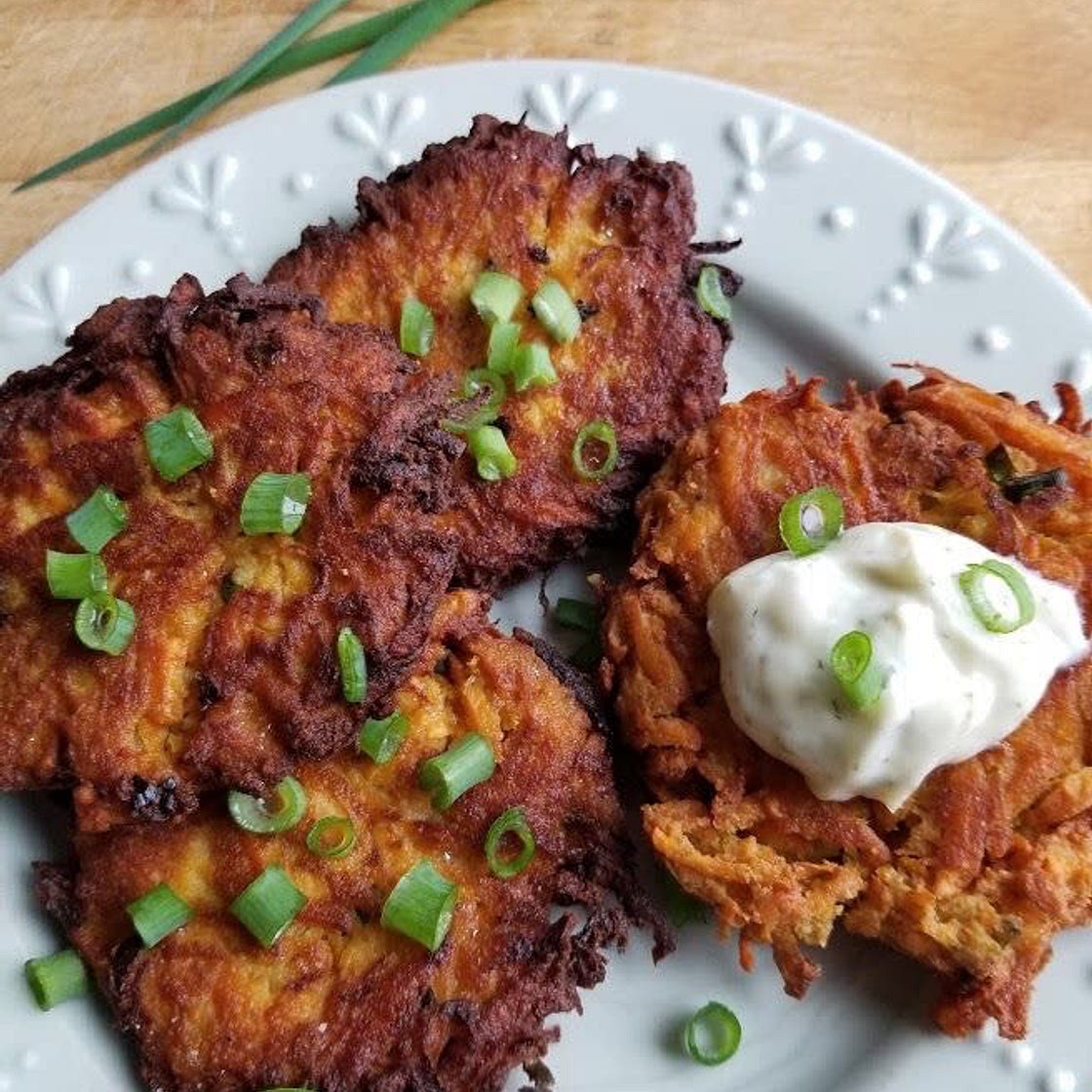 Savory Whole30 Sweet Potato Pancakes - My Thrifty House