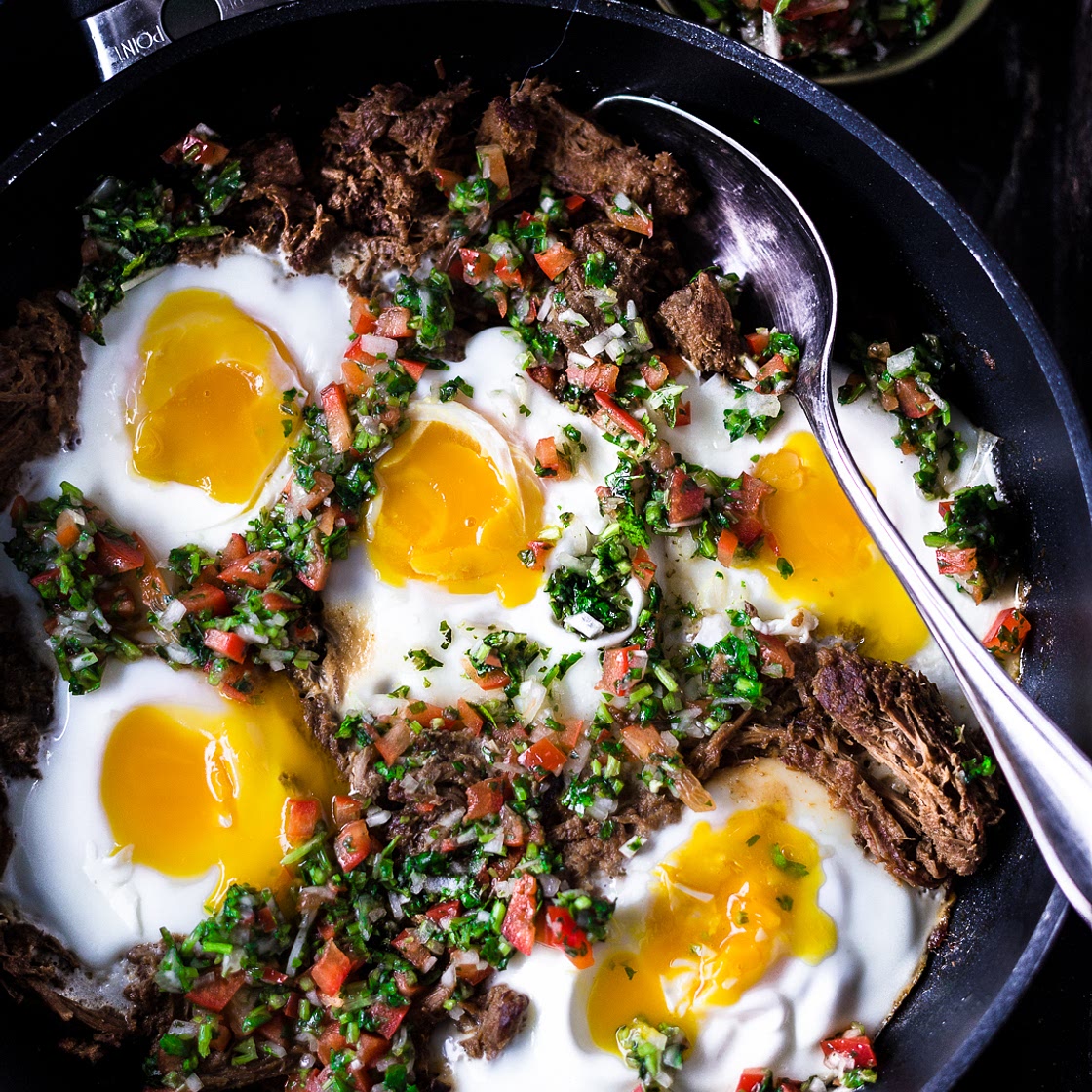 Braised Beef Breakfast Skillet w/ Pico de Gallo | PrimalGourmet
