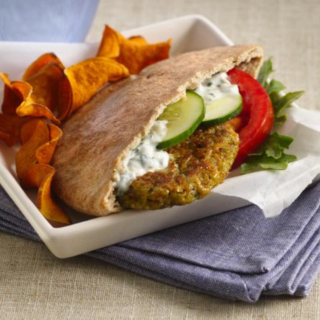 Falafel Sandwiches with Yogurt Sauce