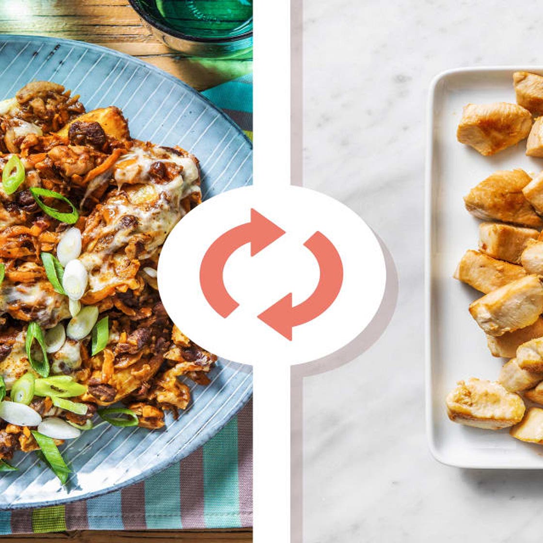 Smokey BBQ Chicken Breast and Blackbean Loaded Wedges With Cheese