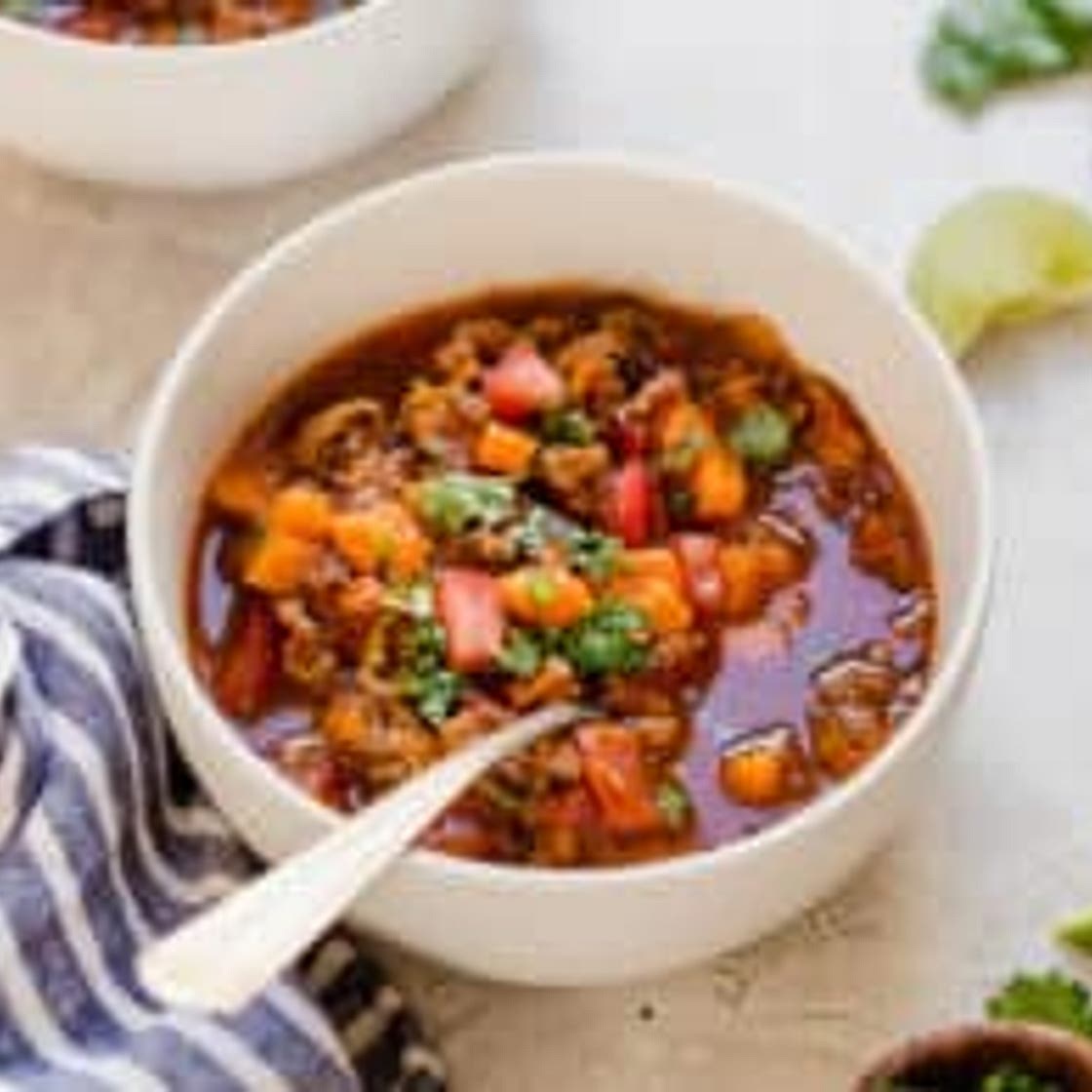 Chipotle Turkey Sweet Potato Chili