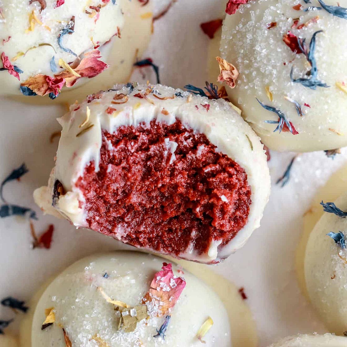 No Bake Red Velvet Truffles