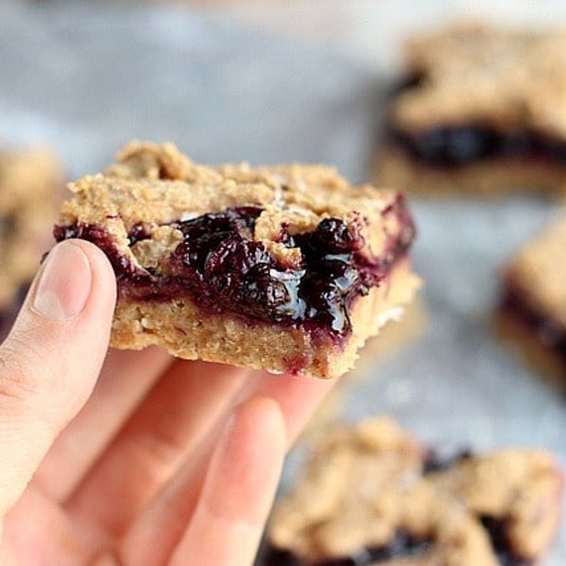 No Sugar Added Blueberry Pie Bars