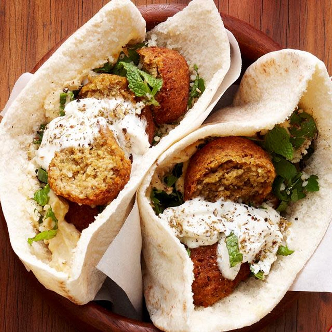 Easy falafel pockets
