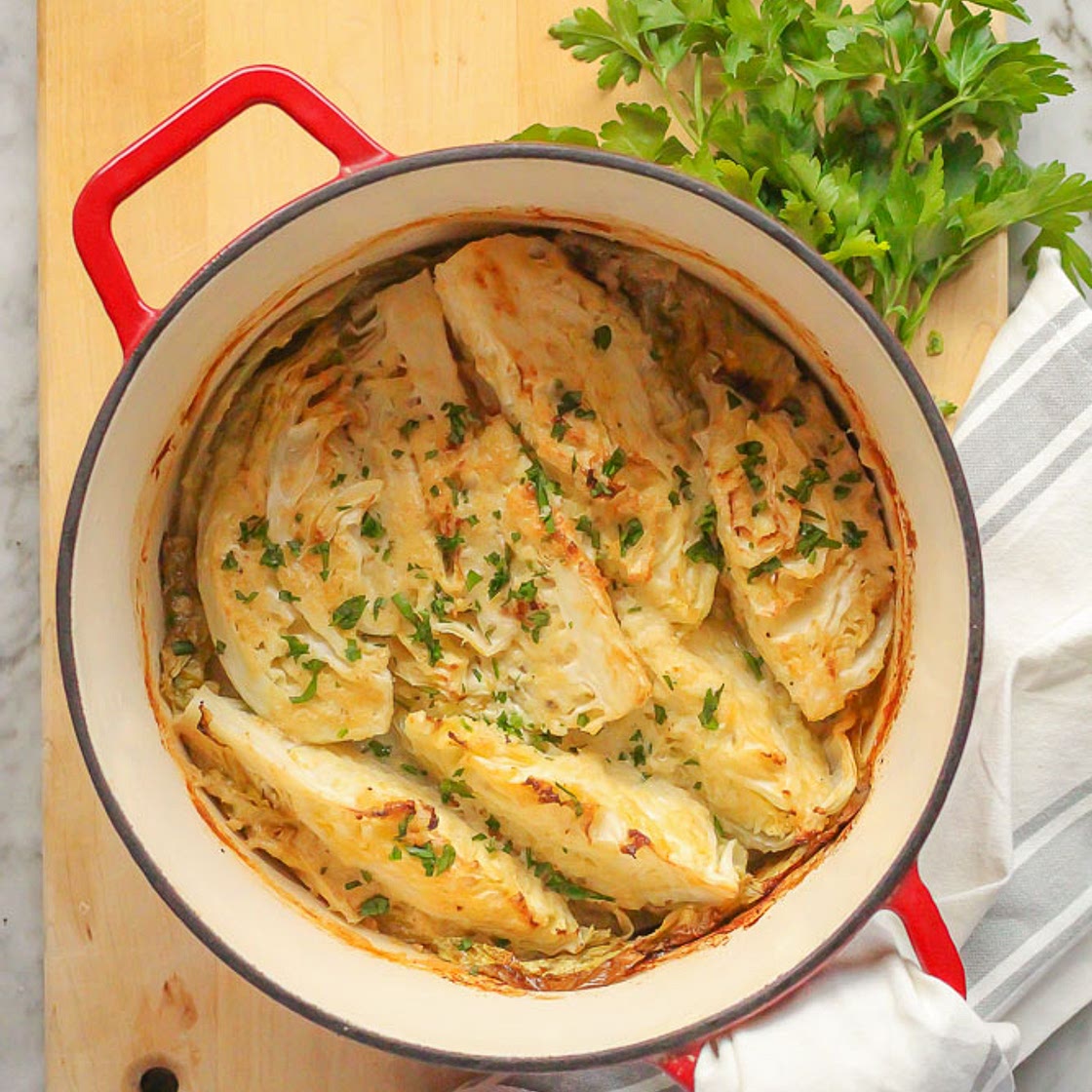 braised cabbage with horseradish cream - Girl on the Range