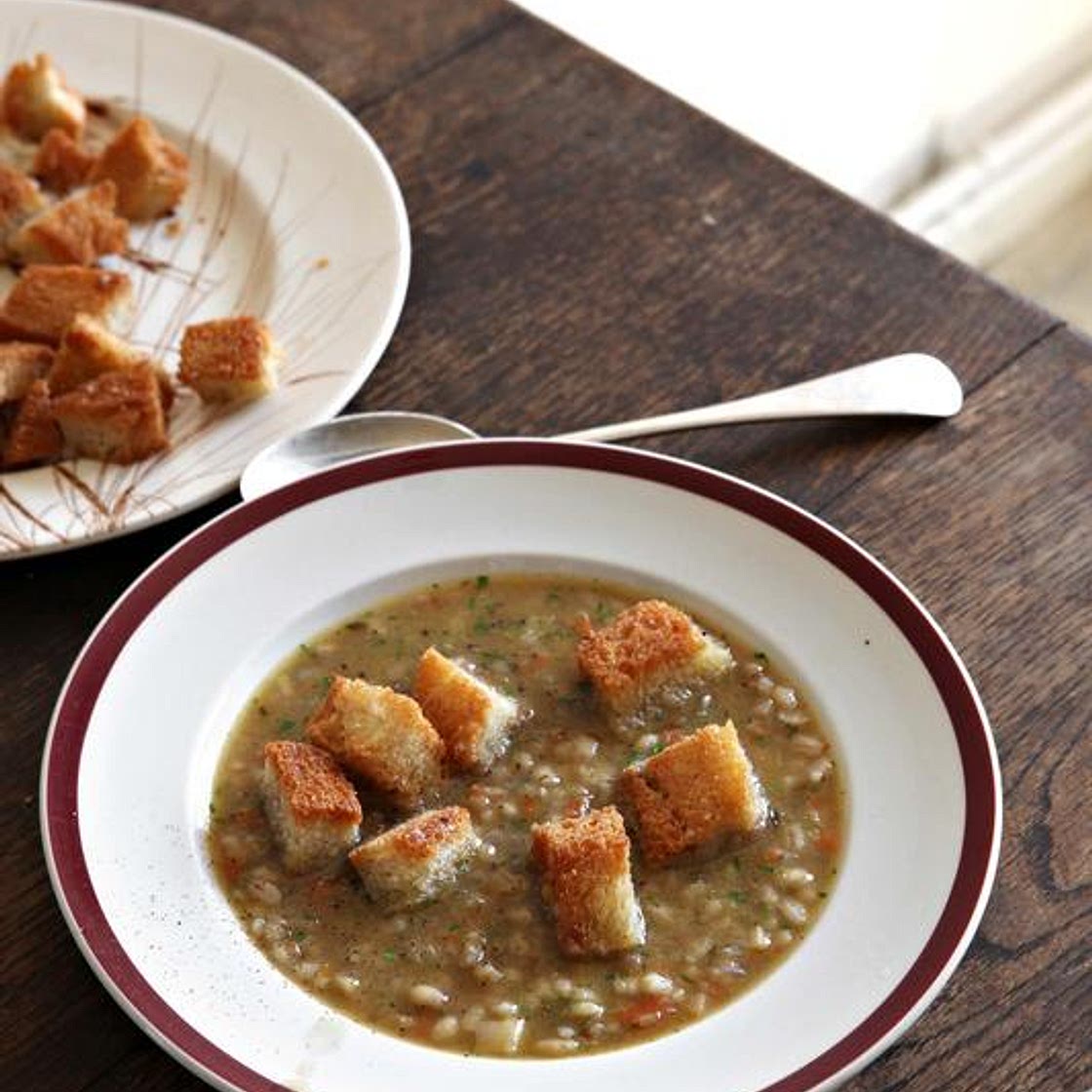 Pearl barley broth
