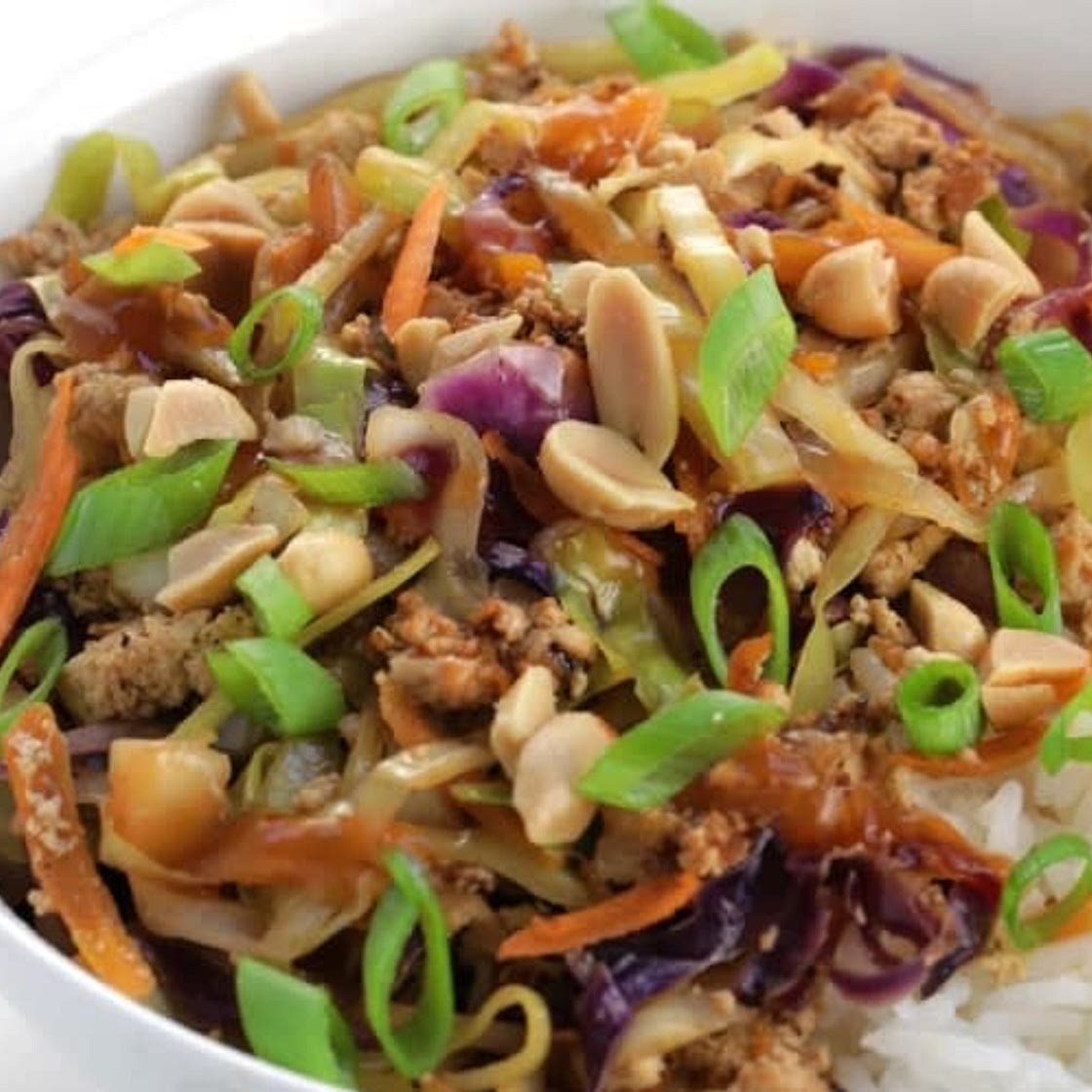 Vegan Egg Roll in a Bowl! - It Doesn't Taste Like Chicken