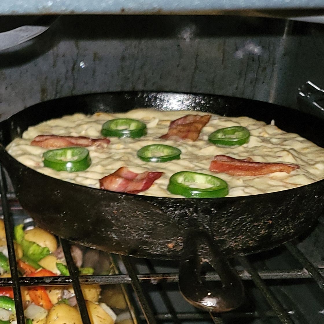 Bacon cheddar onion jalapeno cornbread