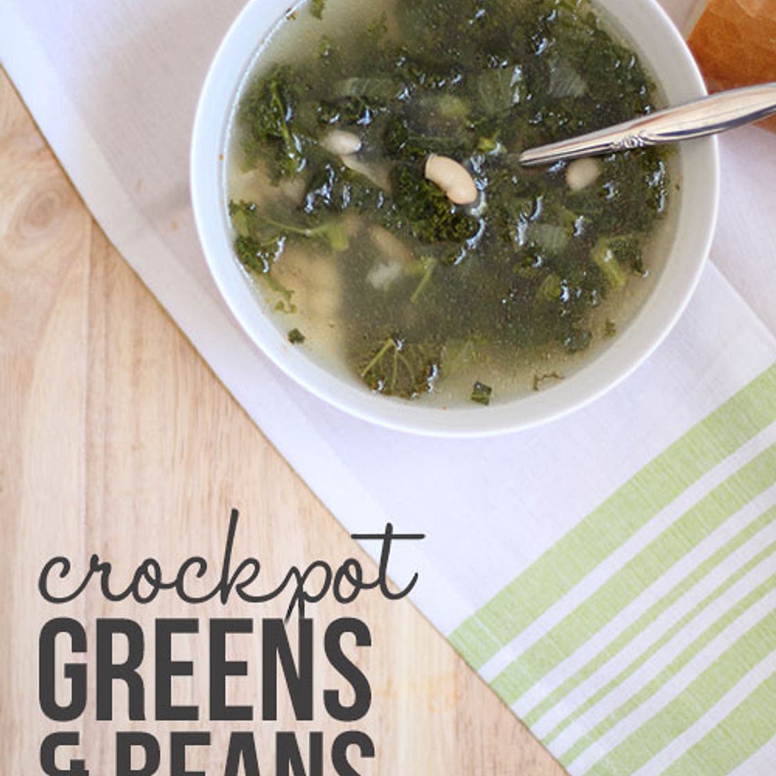 Crockpot greens & beans | The Family Freezer