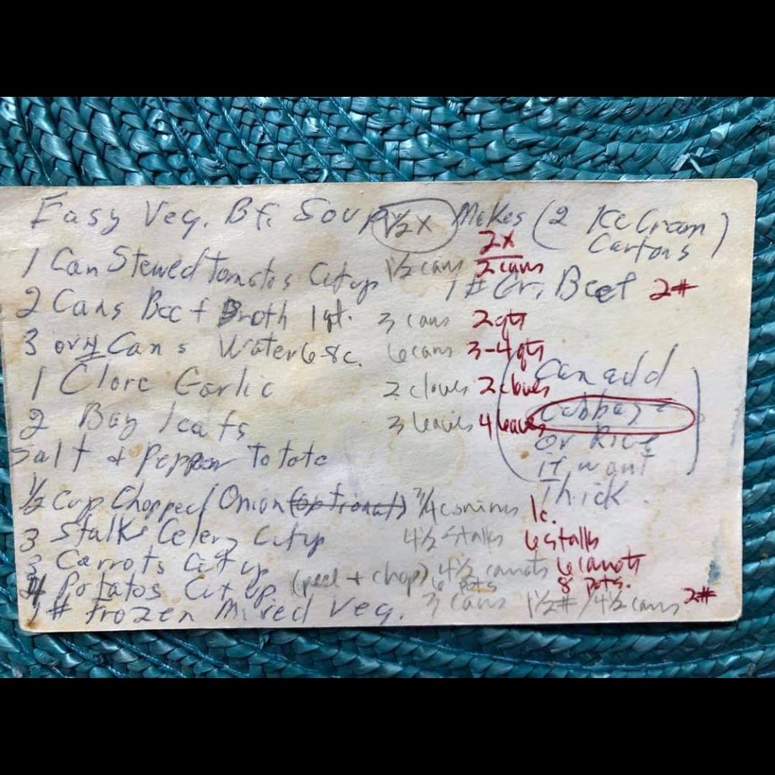 Grandpa Harold Veggie Soup