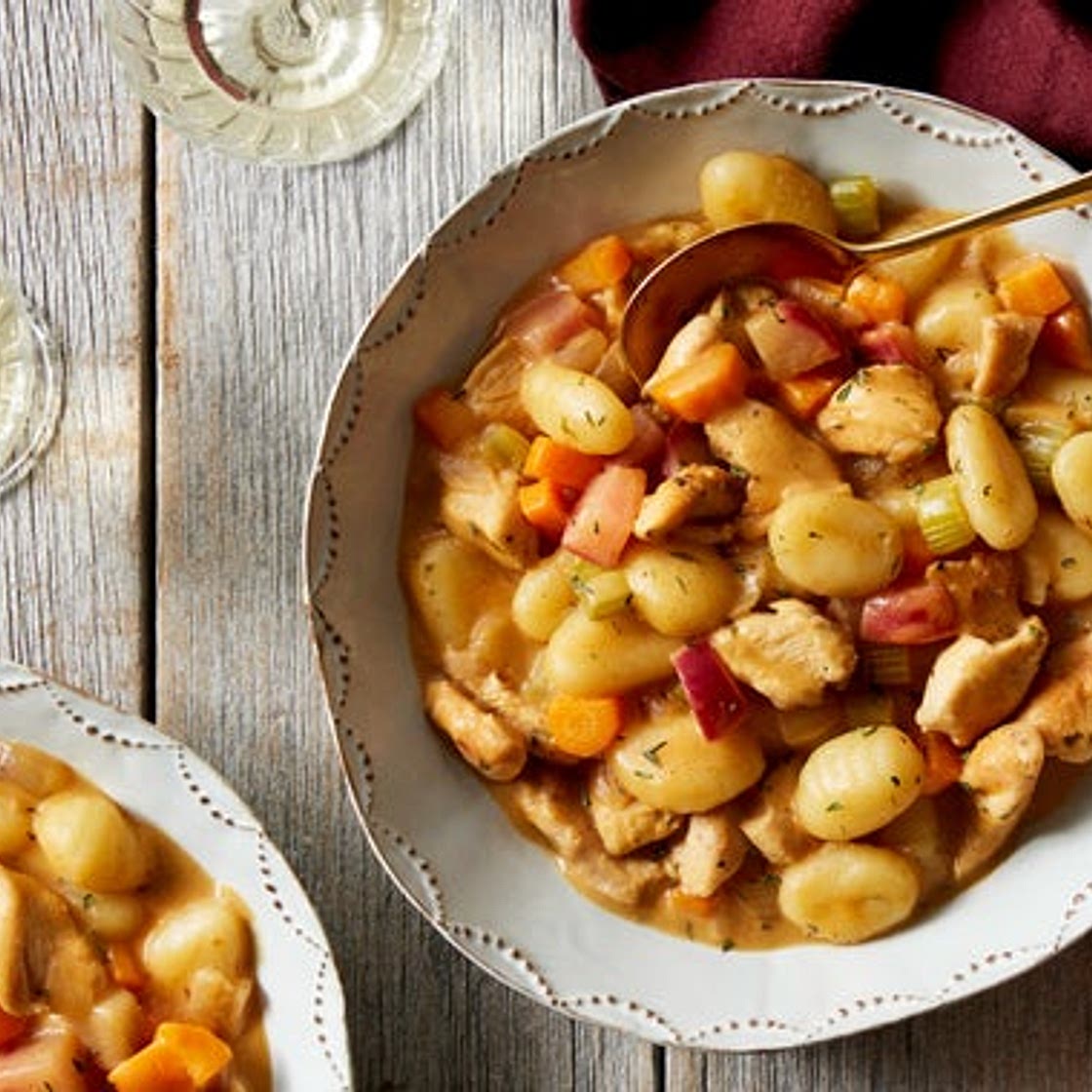 One-Pan Chicken & "Dumplings" with Carrots & Thyme