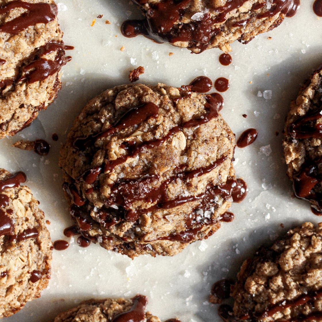 Espresso-Oat Chocolate Cookies