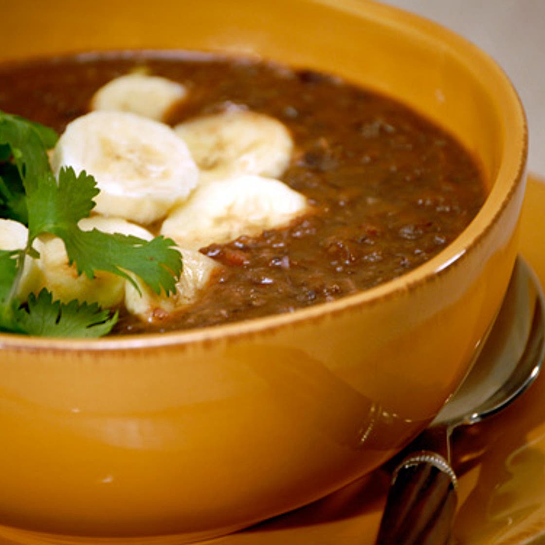 Black Bean Soup with Bananas | Jaques Pepin