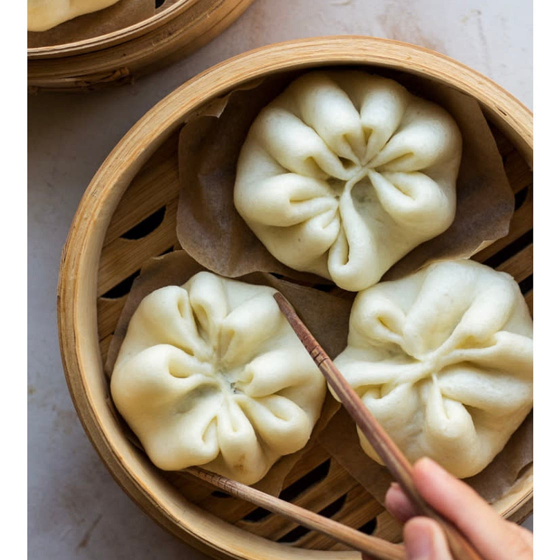 Vegan char su boa (steam buns)