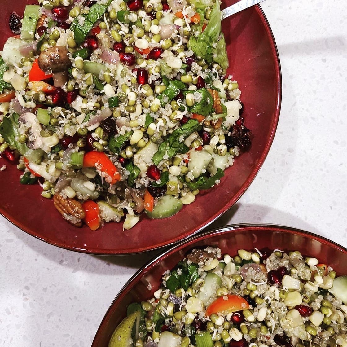 Mung Sprouts and Quinoa Salad
