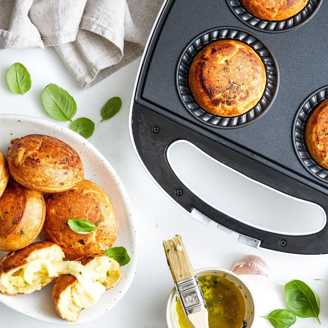Pie maker cheesy garlic bread bombs recipe