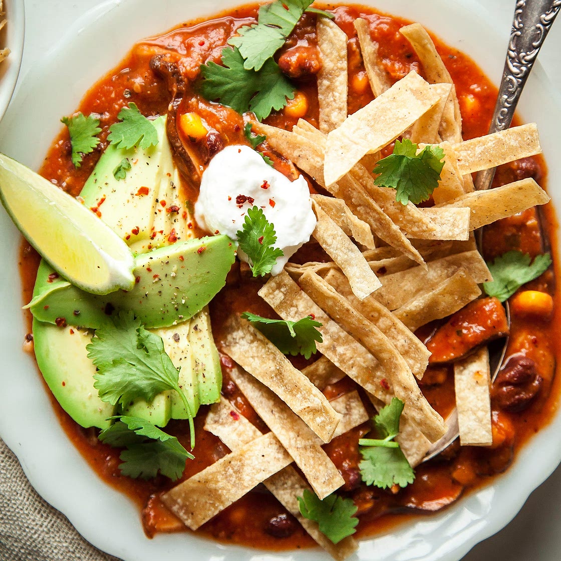 Smoky Shiitake Tortilla Soup