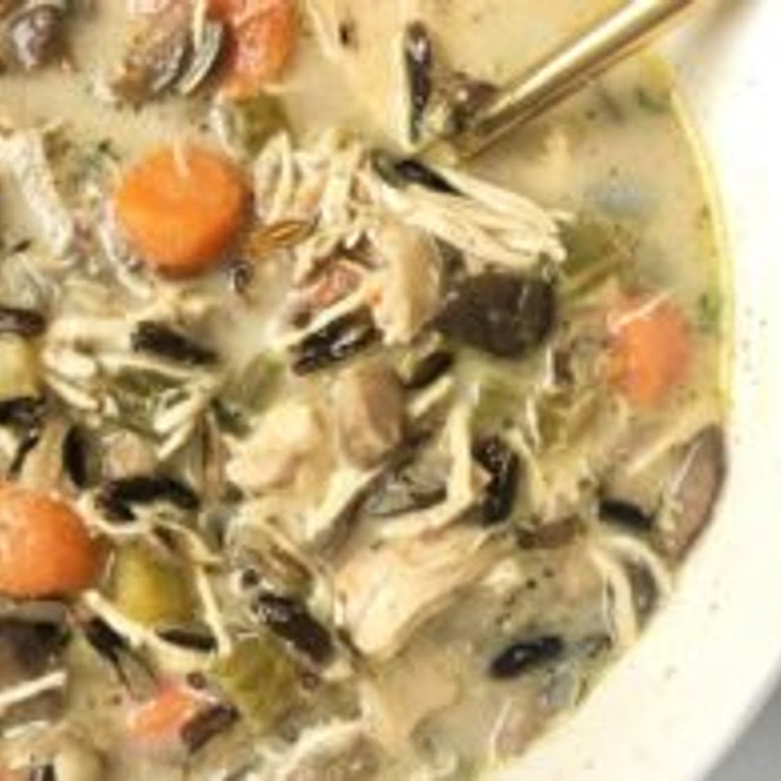Instant Pot Chicken and Wild Rice Soup [Gluten and Dairy Free]