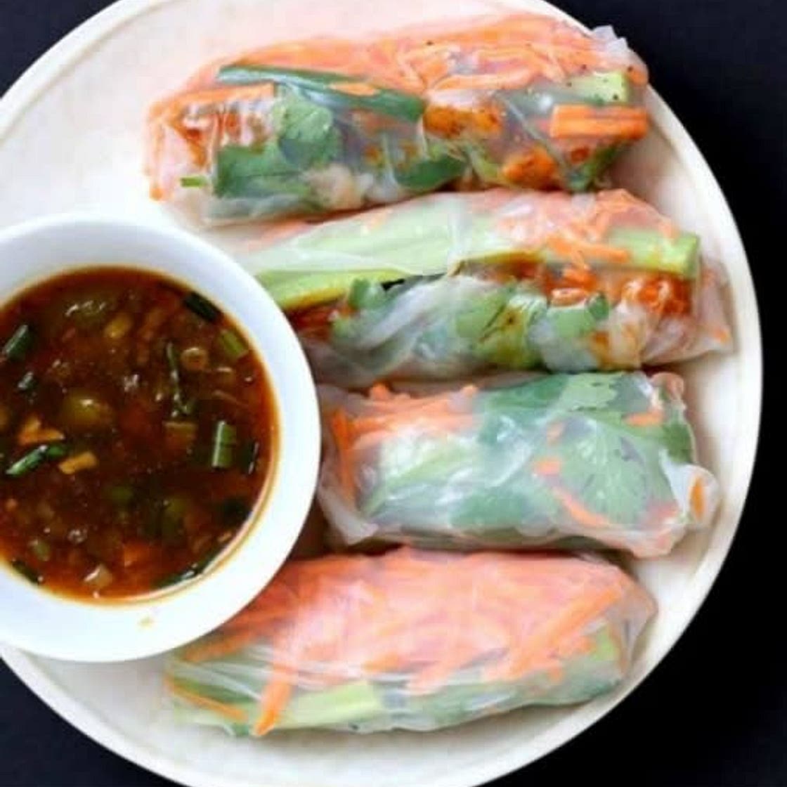 Red Curry Tempeh Summer Rolls - Vegan Richa