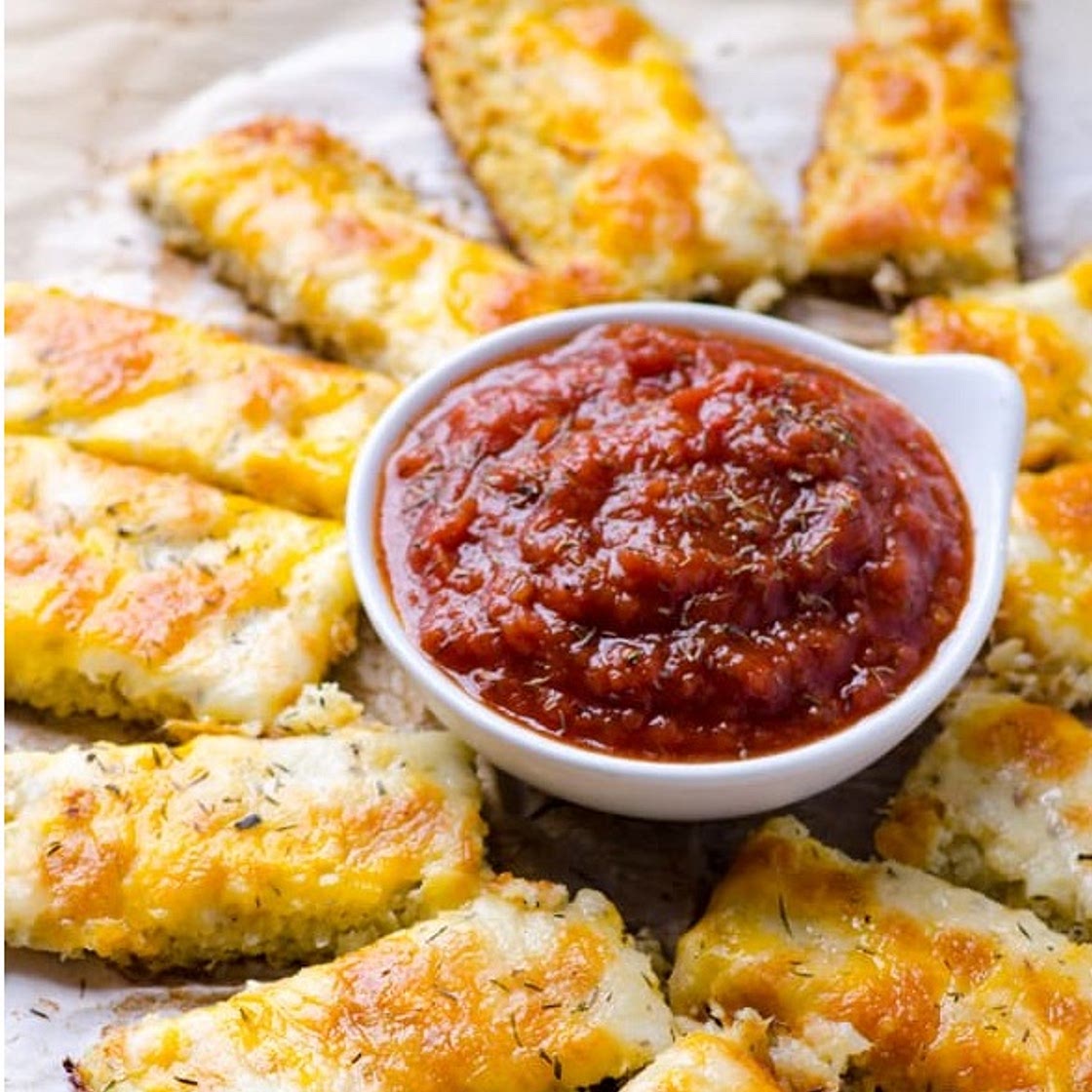 Cheesy Cauliflower Breadsticks