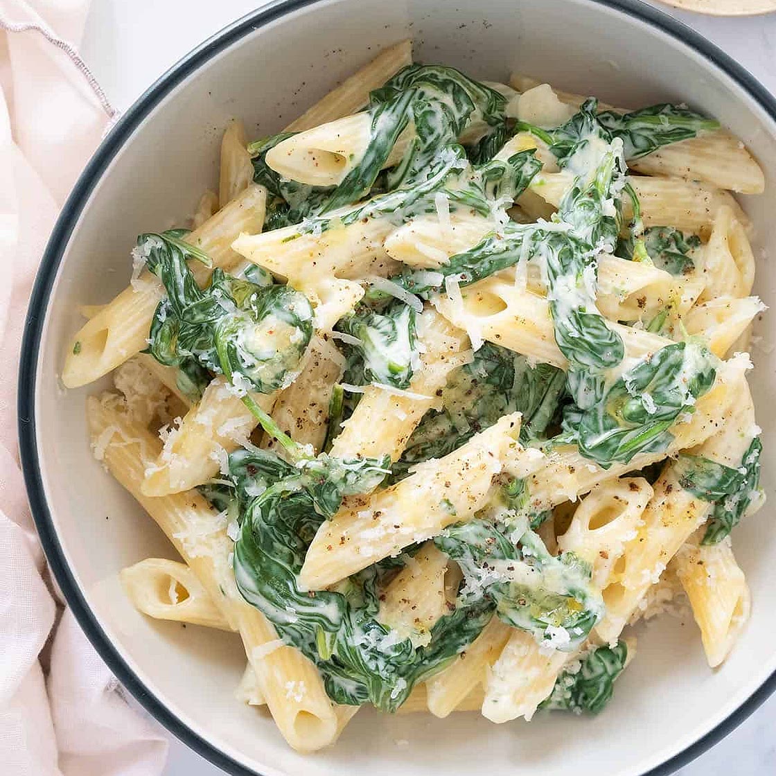 Pasta with Spinach Sauce