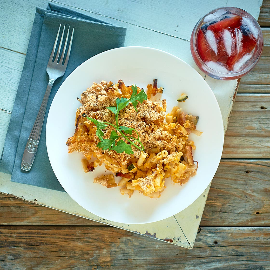 Pumpkin Mac and Cheese with bacon - Healthier. Happier. Queensland