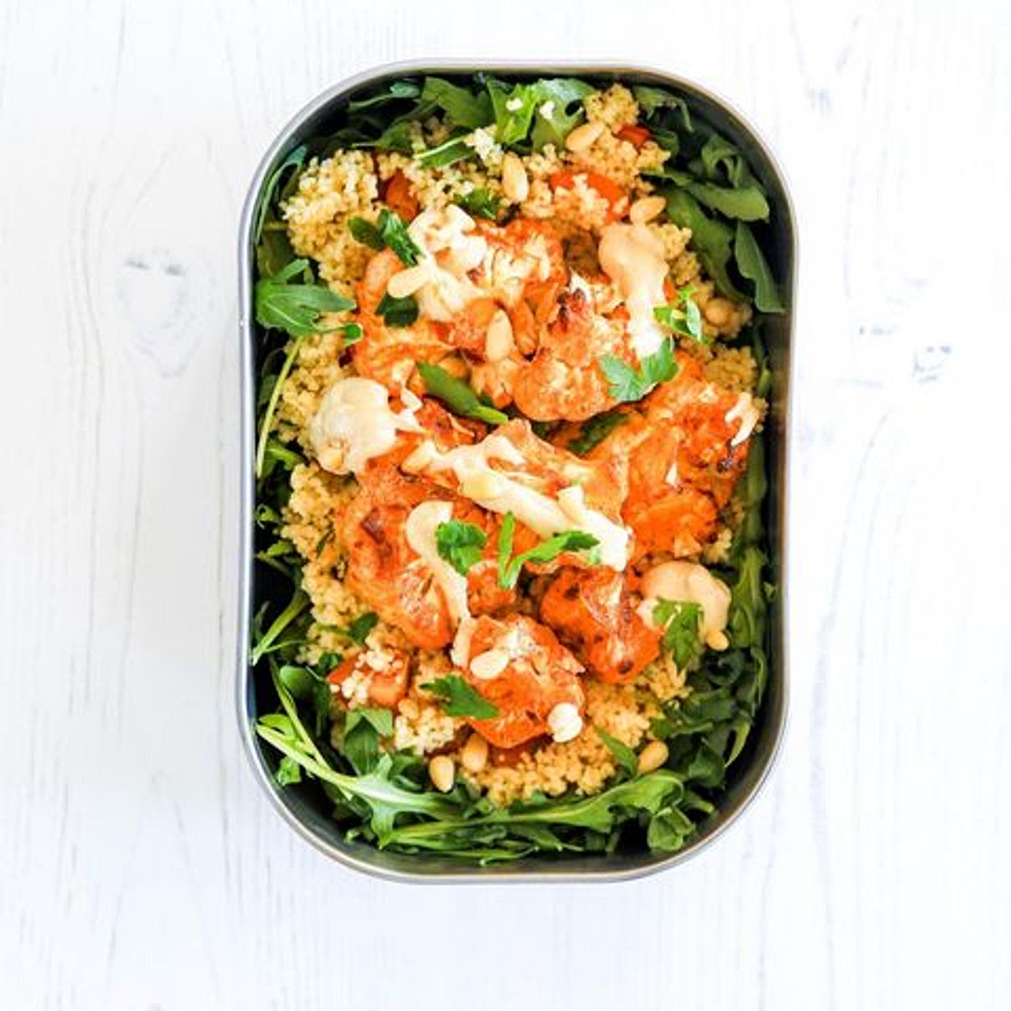 Harissa Cauliflower and Couscous salad