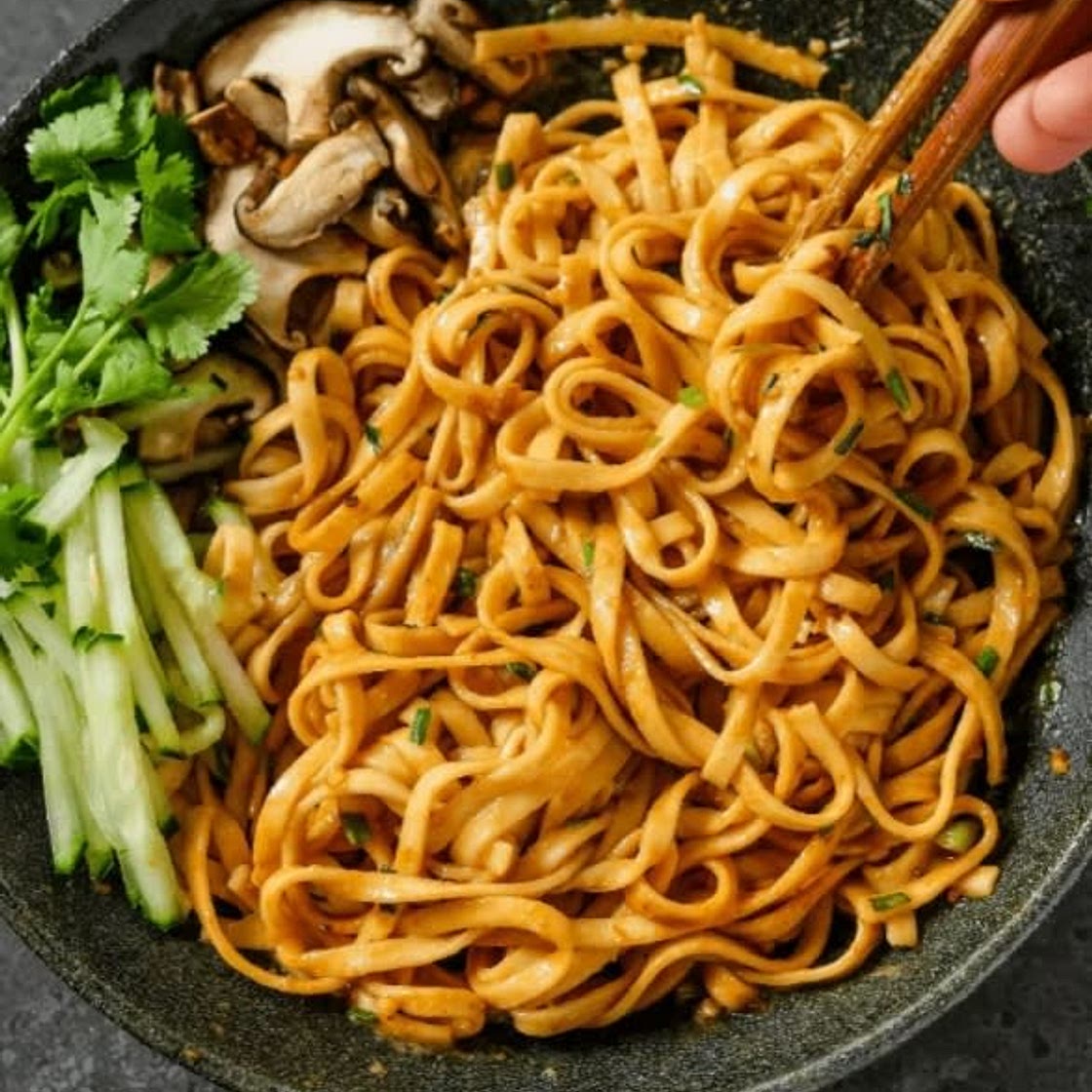 Easy Spicy Miso Noodles - The Foodie Takes Flight
