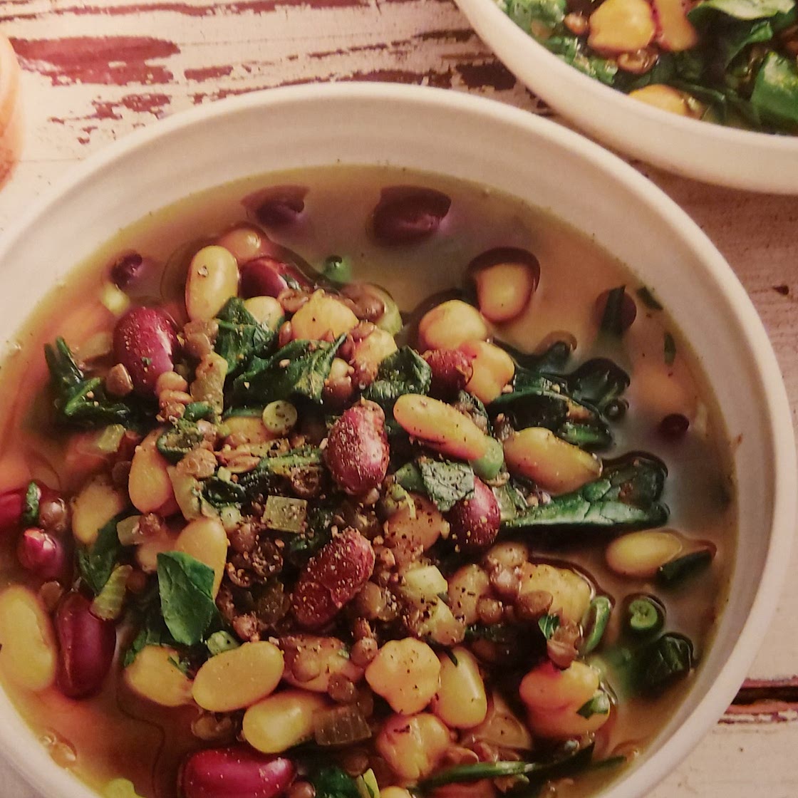 THREE-BEAN SOUP WITH TURMERIC AND LENTILS