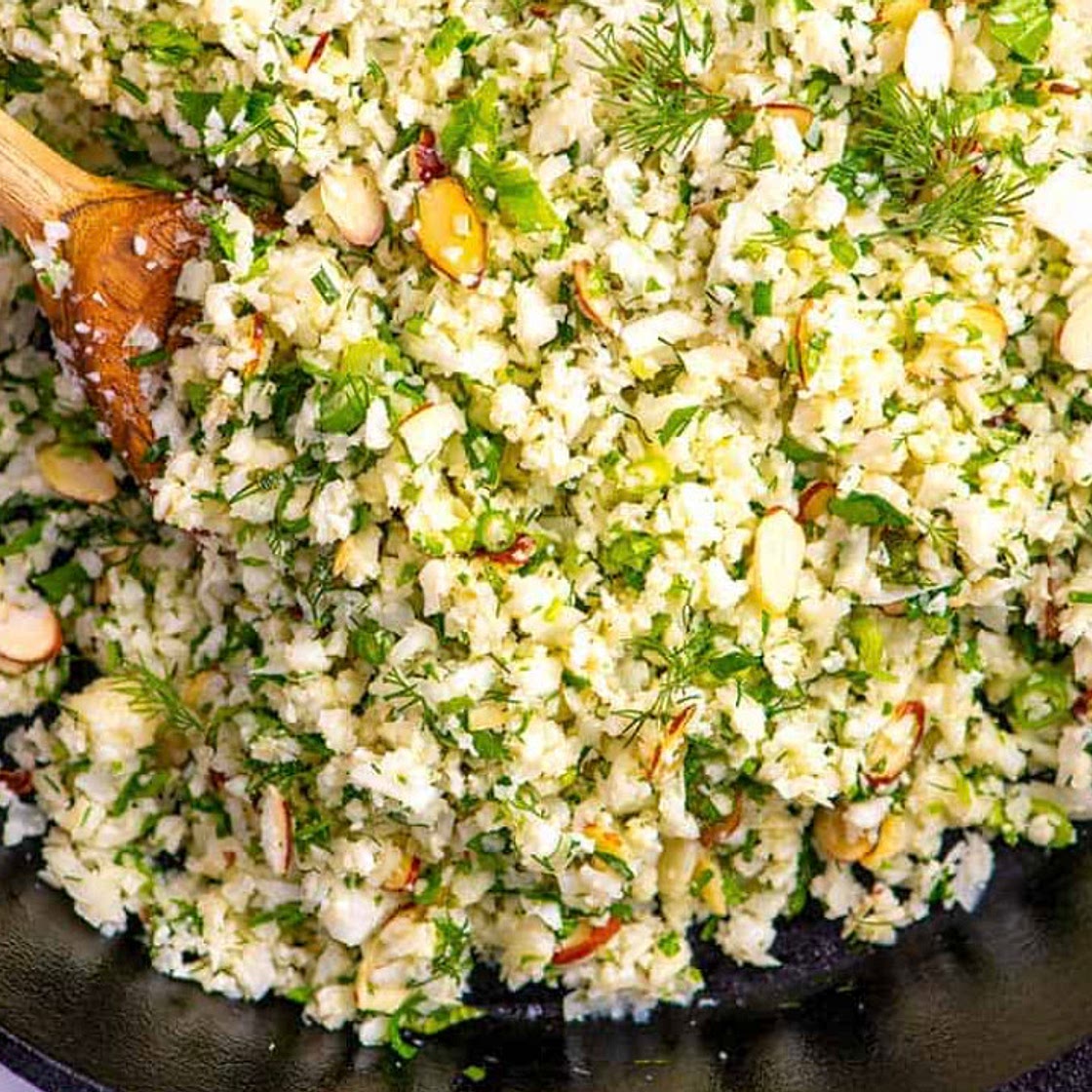 Lemon Garlic Cauliflower Rice