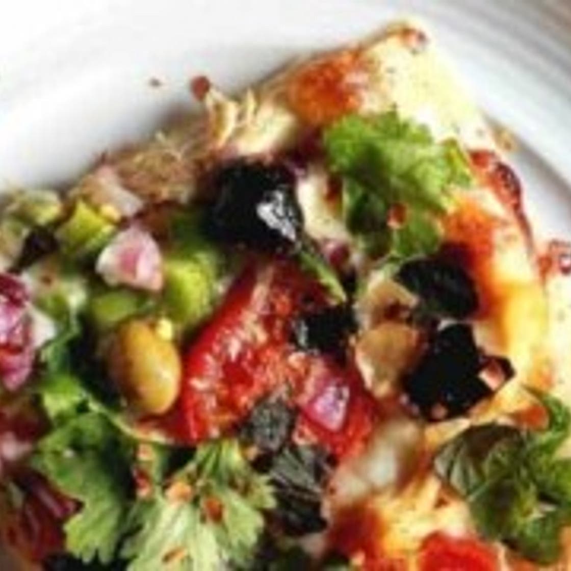 Phyllo Pizza with Chicken, Vegetables and Fresh Herbs