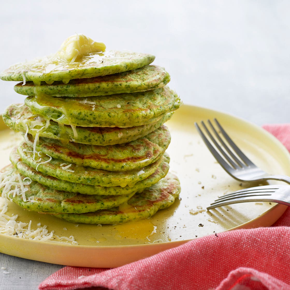 Green pancakes