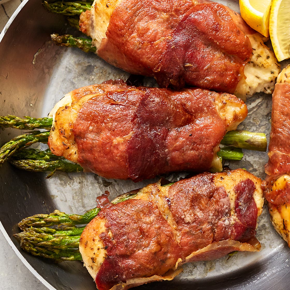 Prosciutto-Wrapped Chicken with Asparagus - Whole30, Paleo