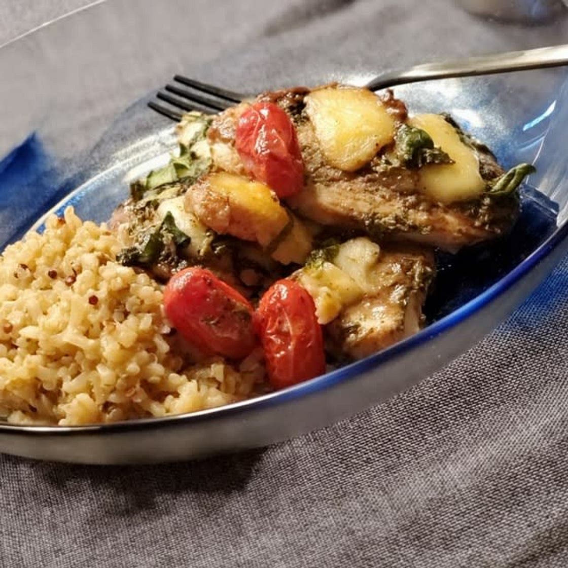 Balsamic Basil Chicken with Quinoa