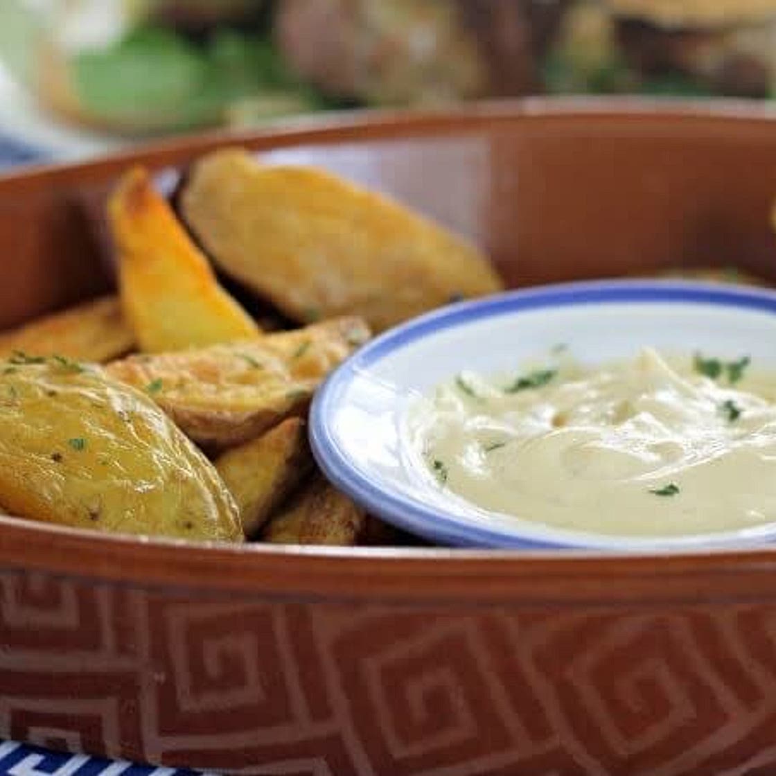 Best Baked Home Fries with Dipping Sauce