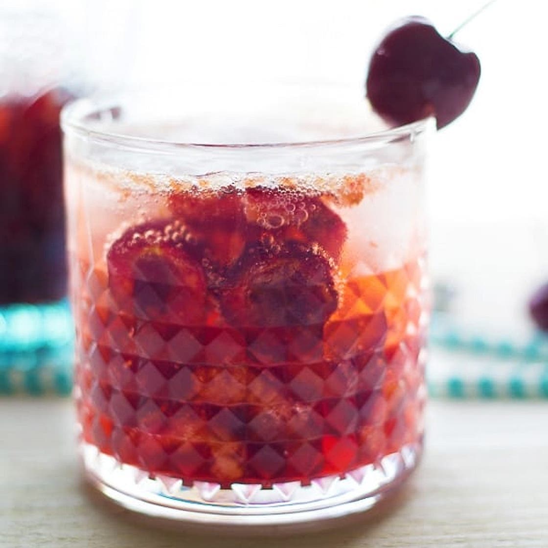 Fresh Cherry Bourbon Cocktail